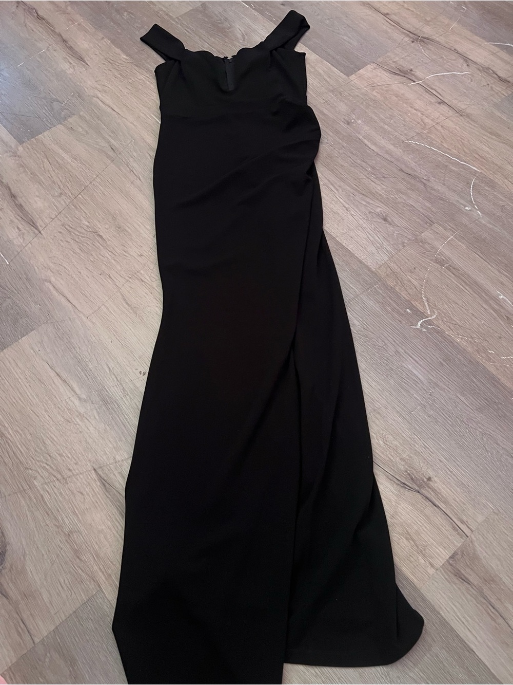 Fashion Nova Black Off-Shoulder Maxi Gown